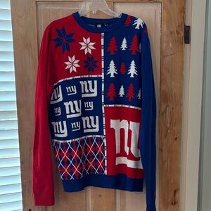NFL New York Giants Red and Blue Crewneck Sweater